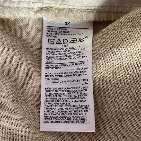 New Old Navy Linen Blend High-Waisted Wide-Leg Taylor Pants Women's Size 3X - Picture 7 of 9